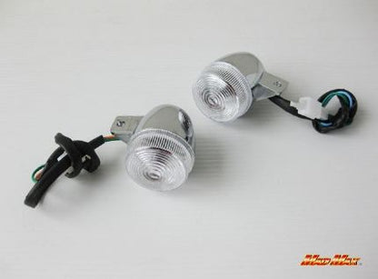 Genuine Type Turn Signals, Chrome/Clear, Set of 2 for Monkey/Gorilla