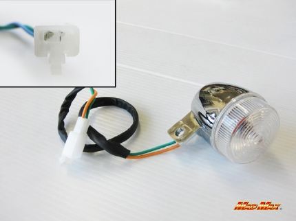 Genuine Type Turn Signals, Chrome/Clear, Set of 2 for Monkey/Gorilla