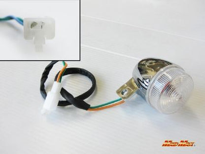 Genuine Type Turn Signals, Chrome/Clear, Set of 2 for Monkey/Gorilla