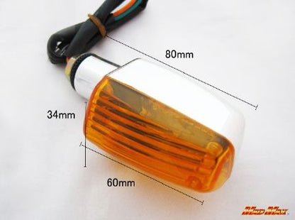 CB400SF Type Mini Indicators Chrome/Orange 4-piece Set Universal (for 12V vehicles)