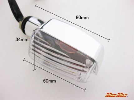 CB400SFタイプ ミニウインカー メッキ/クリア 4個セット 汎用(12V車用)