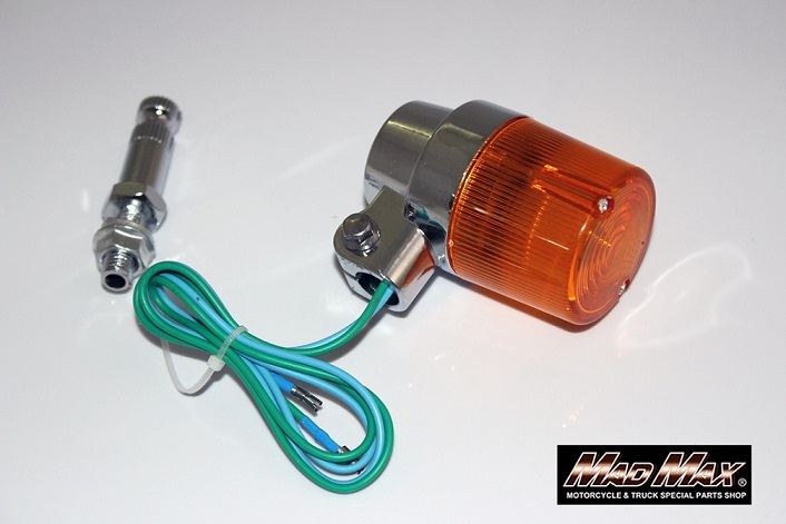 Round European Turn Signals with Mounting Brackets - Orange - 4-Piece Set - Universal