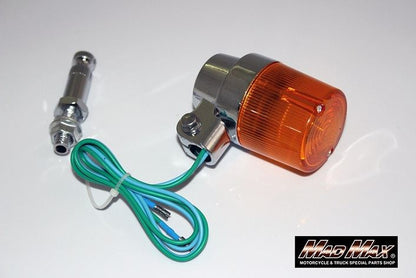 Round European Turn Signals with Mounting Brackets - Orange - 4-Piece Set - Universal