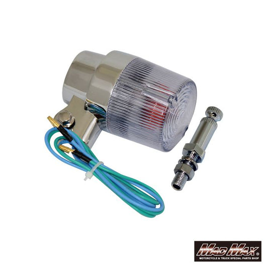 丸型ヨーロピアンウインカー 取付ステー付 クリア 1個 汎用