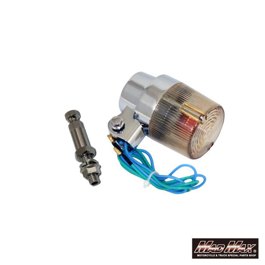 丸型ヨーロピアンウインカー 取付ステー付 黄ばみ 1個 汎用