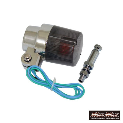 Round European Turn Signals with Mounting Bracket, Smoke, 1 pc, Universal
