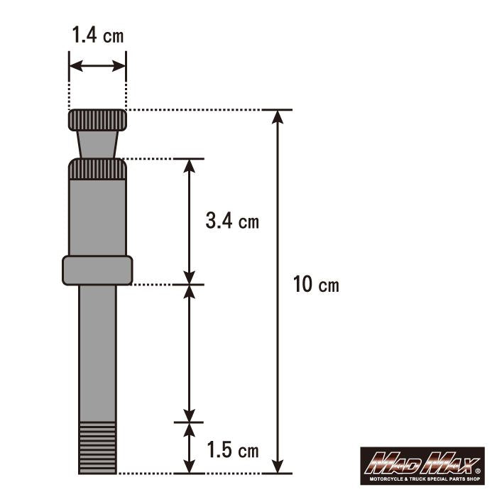 Rear turn signal stay M10 x 100mm, 1 pc., CB250T/CB400T