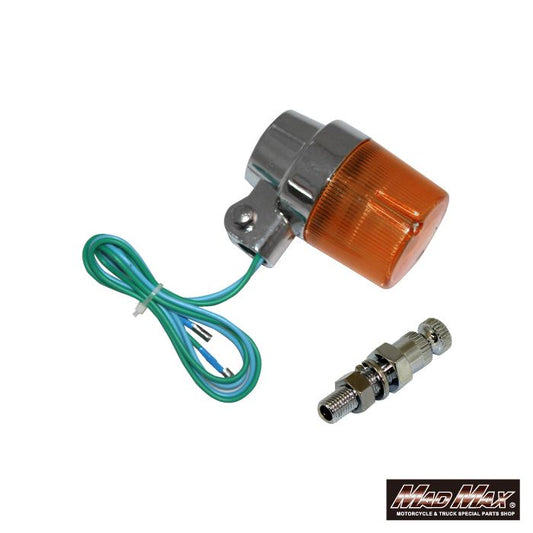 丸型ヨーロピアンウインカー 取付ステー(ショート)付 オレンジ 1個 汎用