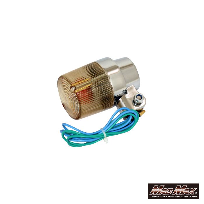 丸型ヨーロピアンウインカー 取付ステー(ショート)付 黄ばみ 1個 汎用