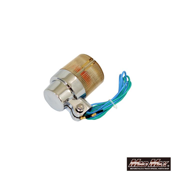 丸型ヨーロピアンウインカー 取付ステー(ショート)付 黄ばみ 2個セット 汎用