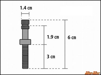 丸型ミニヨーロピアンウインカー M10×60mm/取付ステー付 シルバー/クリア 2個セット 汎用