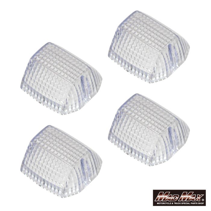 Turn Signal Lenses, Clear, Set of 4, ZRX400 GPZ900R