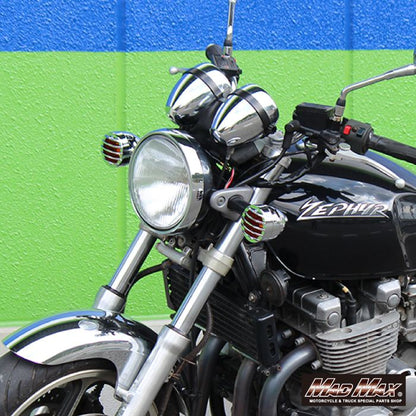 ウインカーガーニッシュ メッキ 2個セット ゼファー400/カイ ゼファー750/RS