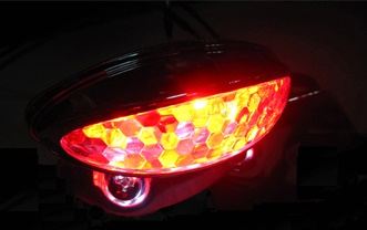 LEDスネークアイテールランプASSY ブラック 汎用(12V車用)