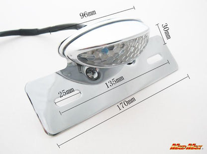 LED Snake Eye Tail Light Assembly, Silver, Universal (for 12V vehicles)