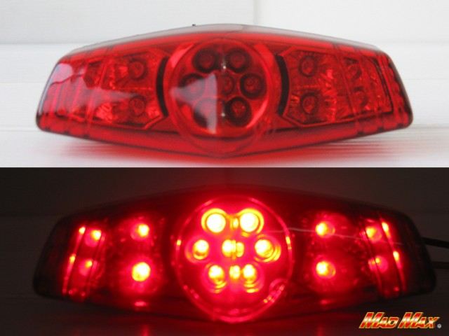 LED Lucas Tail Light, Red, Universal (for 12V vehicles)