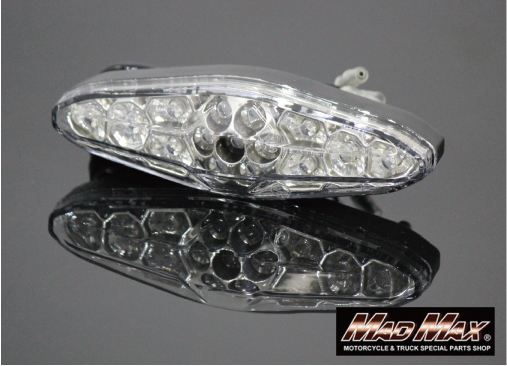 LEDテール スリムキャッツアイテールランプ クリア 全幅117×高さ35×奥行33mm 汎用(12V車用)