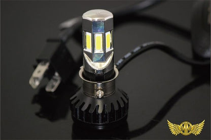 H4 6-Sided Fan-Cooled LED Bulb AC/DC Hi/Lo Switching 6500K 35W Universal (12V Only)