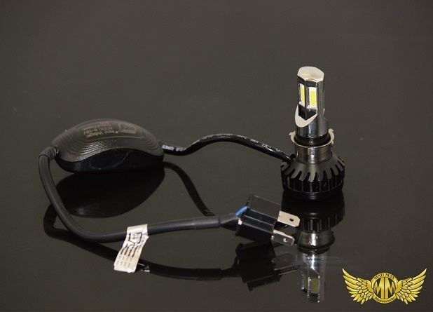 H4 6-Sided Fan-Cooled LED Bulb AC/DC Hi/Lo Switching 6500K 35W Universal (12V Only)