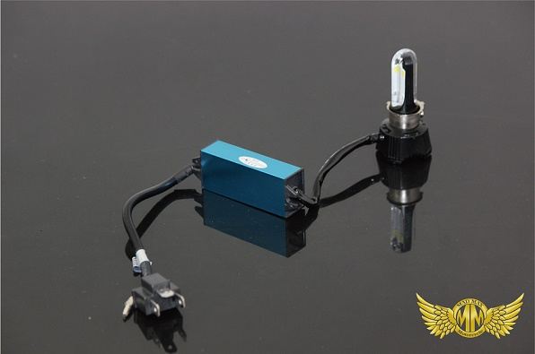 H4 U-shaped LED Bulb AC/DC 40W Blue with Position Light Universal (12V only)
