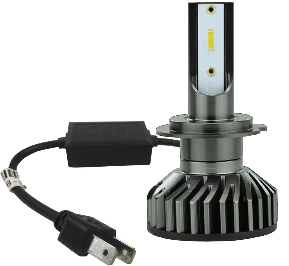 LED Headlight F2 H7 24W 3800LM 6000K 1pc Universal (12/24V Compatible)