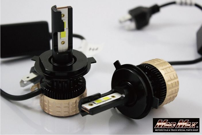 LED Headlights LX H4 Hi/Lo Selectable 6000K 5500LM 2-Piece Set Universal (12V/24V Compatible)