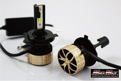 LED Headlights LX H4 Hi/Lo Selectable 6000K 5500LM 2-Piece Set Universal (12V/24V Compatible)