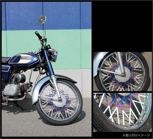 バイク/自転車用 スポークラップ グリーン 230mm 80本入 汎用