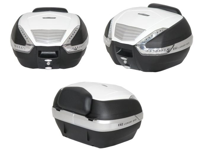 リアボックス M-BOX バックレスト付 ブラック/カーボン/リフレクタークリア 38L 汎用