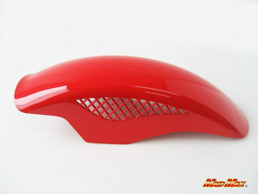 メッシュ フロントフェンダー レッド 汎用(18～19インチ用)