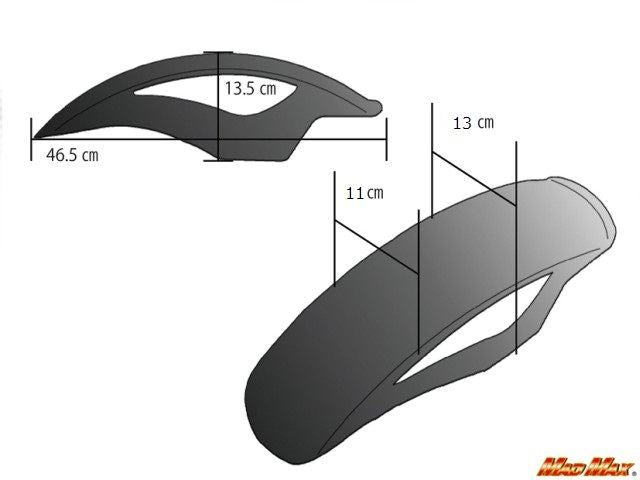 Mesh Front Fender, Black, Universal (for 18-19 inch)