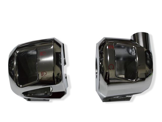 ハンドルスイッチカバー ブラックメッキ グロム(MSX125)