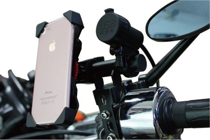Handlebar Holder, Second Bar, Handlebar Clamp (Vertical Type), Black, 106mm, Universal