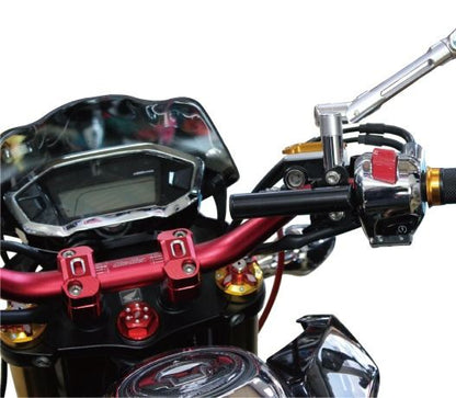 ハンドルバーホルダー セカンドバー ハンドルクランプ横型タイプ ブラック 106mm 汎用