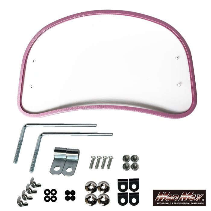 風防ミドルサイズ クリア/ピンク 縦225×横415×厚み3mm 汎用