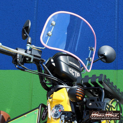 風防ミドルサイズ クリア/ピンク 縦225×横415×厚み3mm 汎用