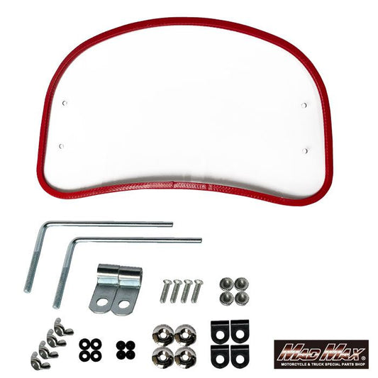 風防ミドルサイズ クリア/レッド 縦225×横415×厚み3mm 汎用