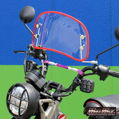 風防ミドルサイズ クリア/レッド 縦225×横415×厚み3mm 汎用