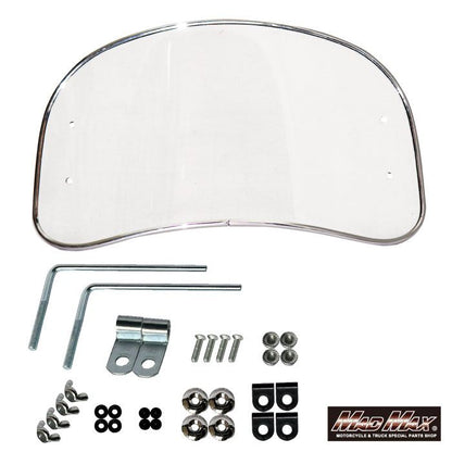 風防ミドルサイズ クリア/メッキ 縦225×横415×厚み3mm 汎用