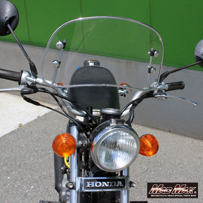 風防ミドルサイズ クリア/メッキ 縦225×横415×厚み3mm 汎用