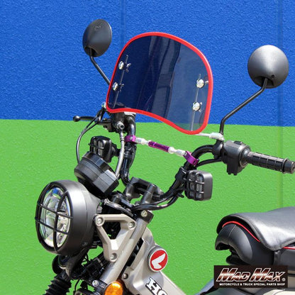 風防ミドルサイズ スモーク/レッド 縦225×横415×厚み3mm 汎用