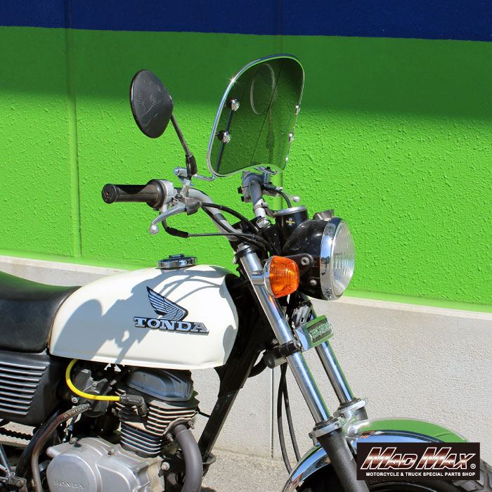 風防ミドルサイズ スモーク/メッキ 縦225×横415×厚み3mm 汎用