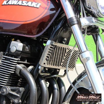 オイルクーラーカバー シルバー ゼファー400/カイ ゼファー750/RS