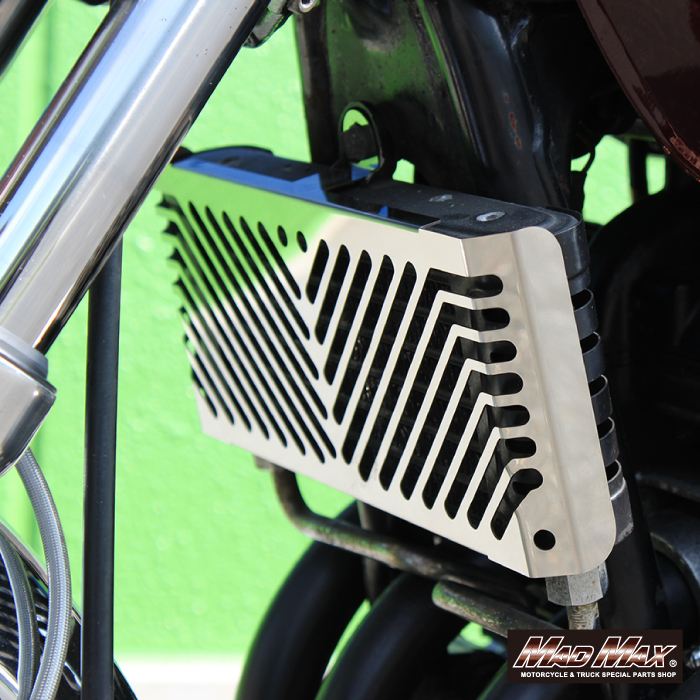 オイルクーラーカバー シルバー ゼファー400/カイ ゼファー750/RS