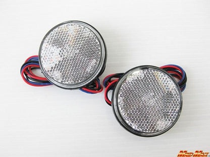 LED Round Reflector, Purple, 59mm Diameter, Set of 2, Universal (for 12V)