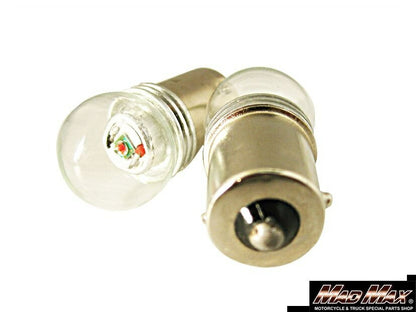 G18電球タイプ(BA15S) 高輝度LEDバルブ シングル ブルー発光 2個セット 汎用(12V用)