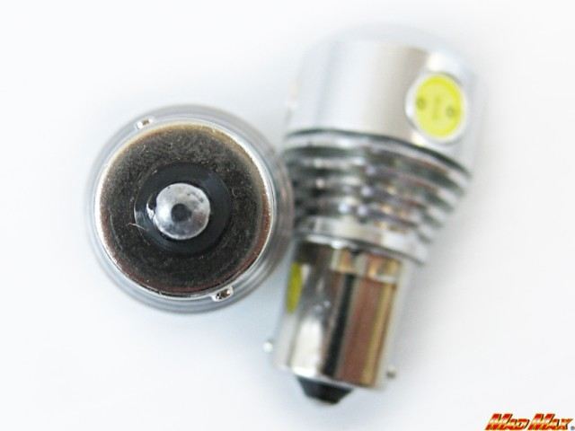 S25(BA15S) 9.5W High Power LED Bulb Single, White, 2-Piece Set, Universal (12V/24V compatible)