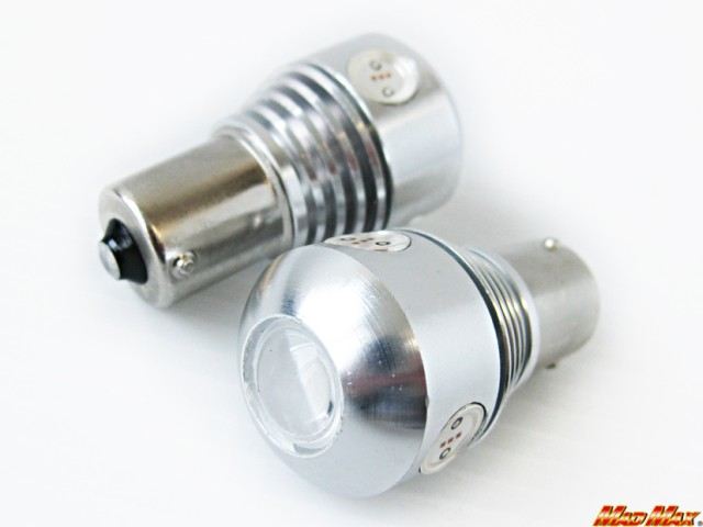 S25(BA15S) 9.5WハイパワーLEDバルブ シングル球 オレンジ 2個セット 汎用(12V/24V兼用)
