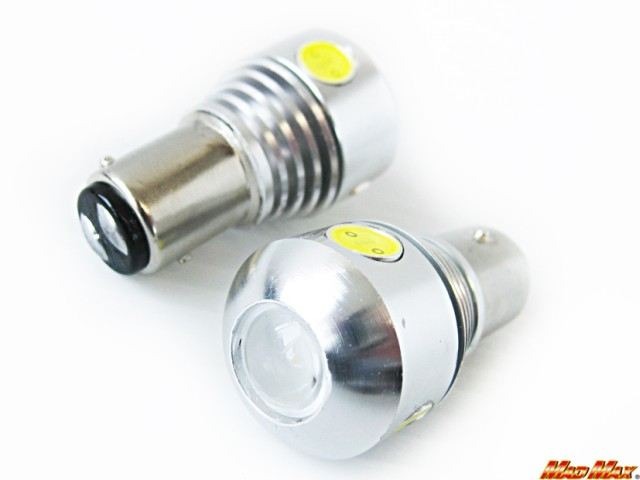 S25(BAY15d) 9.5WハイパワーLEDバルブ ダブル球 ホワイト 2個セット 汎用(12V/24V兼用)
