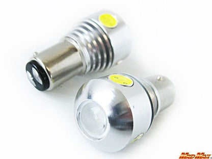 S25(BAY15d) 9.5WハイパワーLEDバルブ ダブル球 ホワイト 2個セット 汎用(12V/24V兼用)